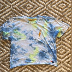 Aviator Nation Tie-Dye T-Shirt - Blue/Yellow